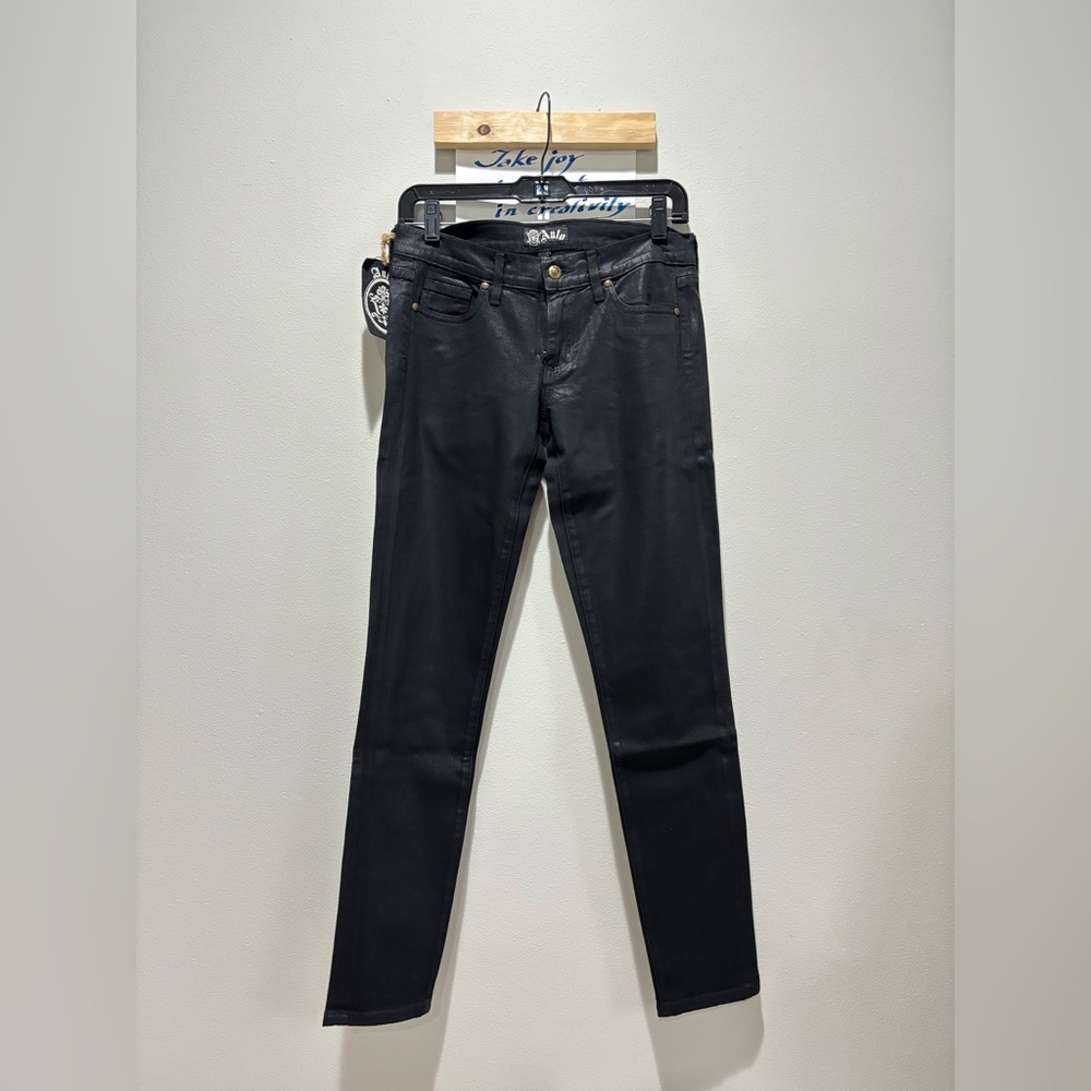 anlo jeans SJ7018 midnight NWT Women Black Coated Skinny Slim Curves Support